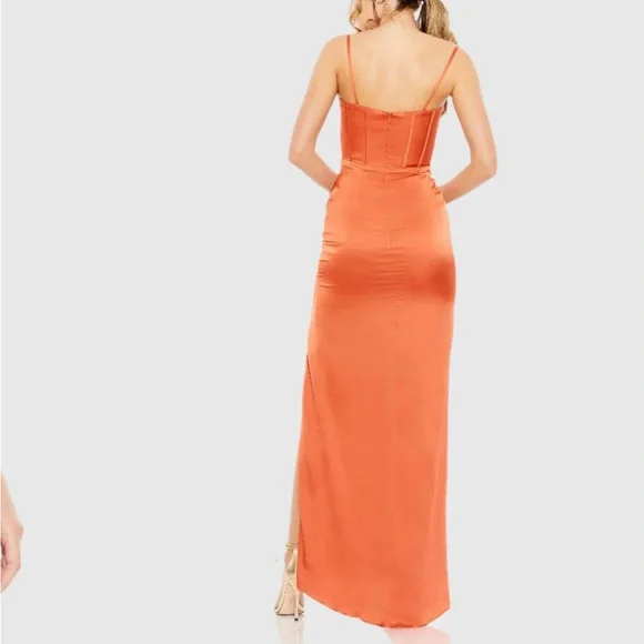 MAC DUGGAL SZ 14 orange DRESS NWT FORMAL EVENING PROM GOWN - Picture 3 of 4